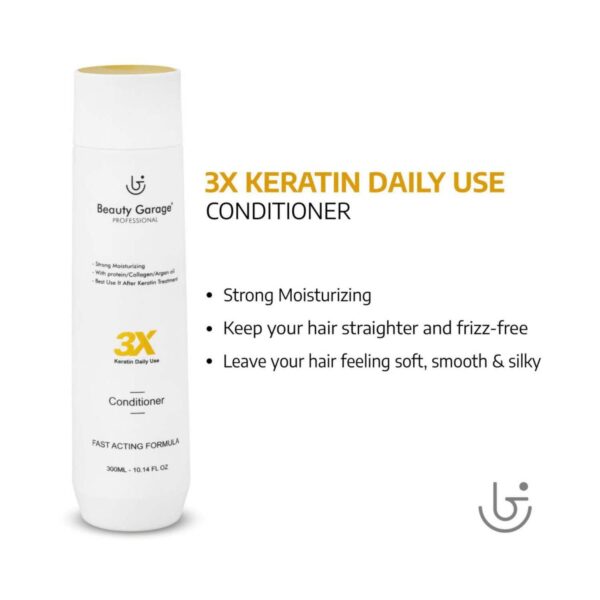 Beauty Garage 3X Keratin Daily Use Conditioner (300 ml) - Beauty Garage