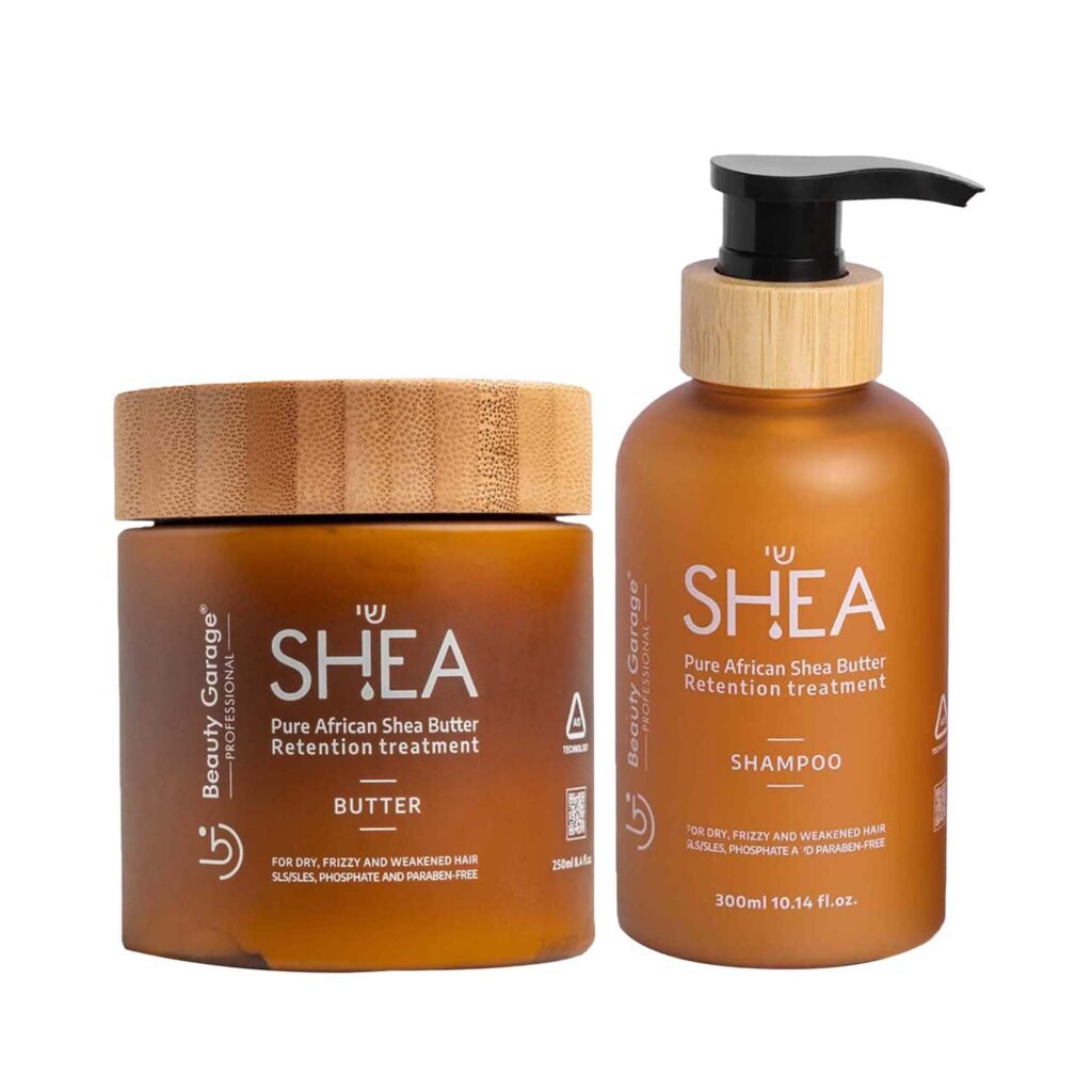 Beauty Garage Shea Retention Shampoo (300 ml) & Retention Butter (250 ml) Combo - Beauty Garage