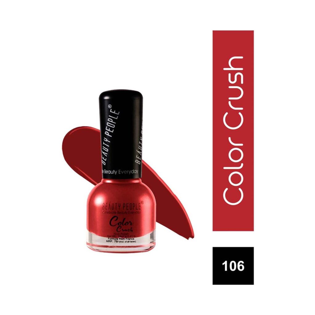 Beauty People Color Crush Nail Polish - 106 Oh My God Red (12ml) - Beauty People