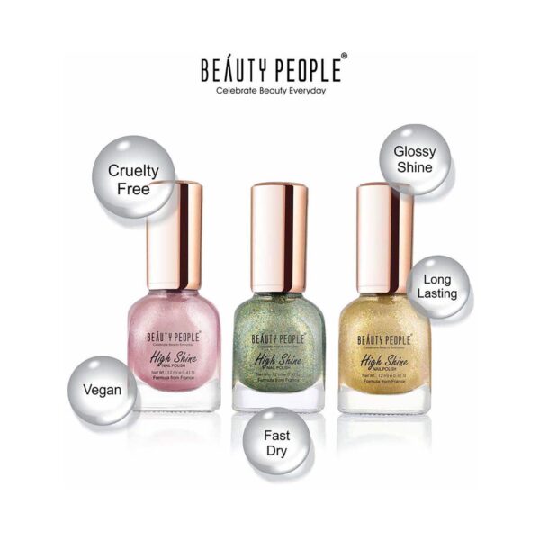 Beauty People High Shine Nail Polish - 1035 Get Me Gold (12ml) - Beauty People