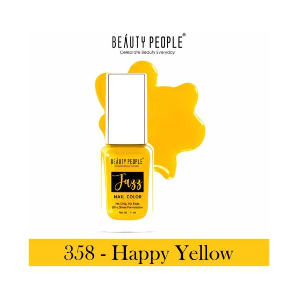 Beauty People Jazz Nail Color - 358 Happy Yellow (11ml) - Beauty People