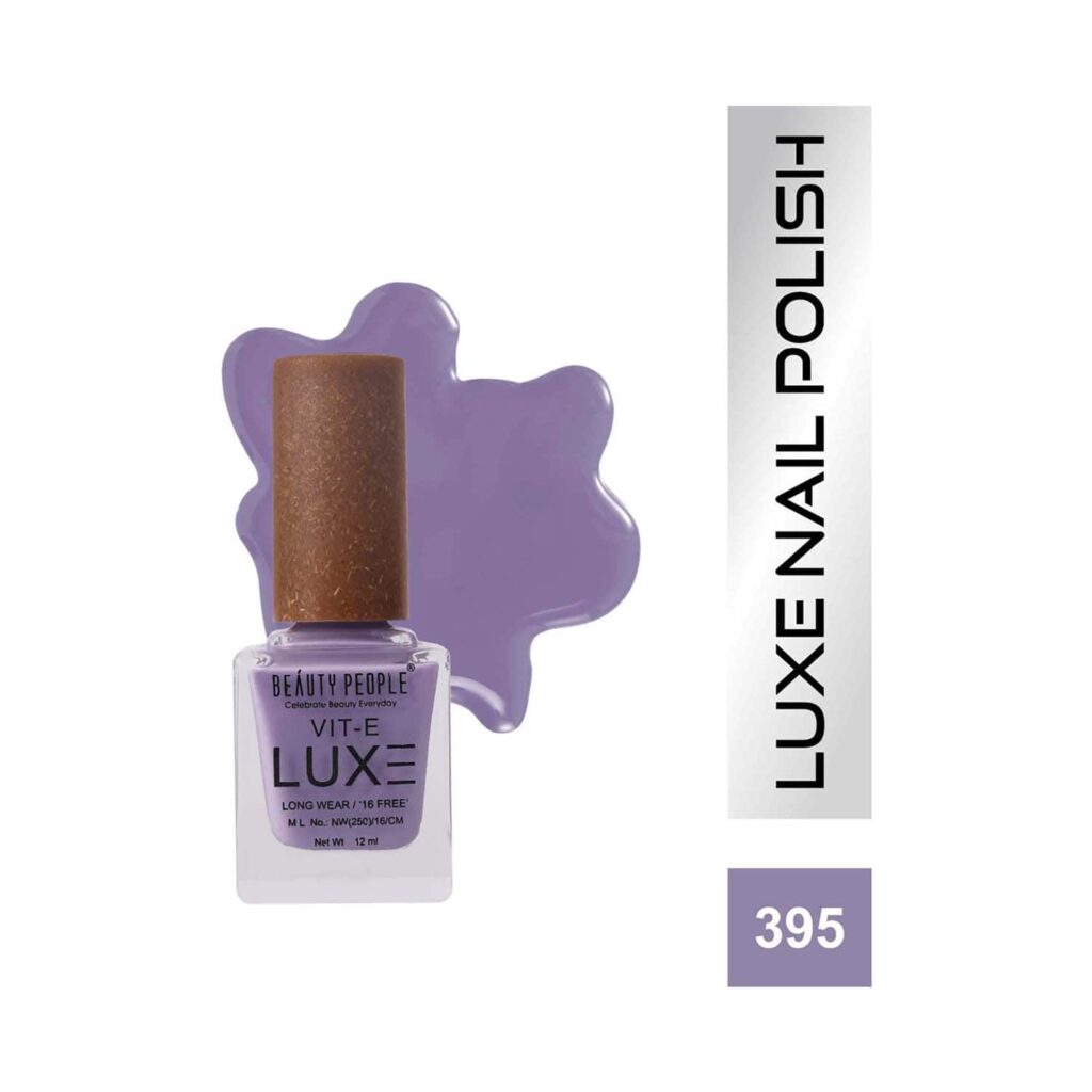 Beauty People Luxe Nail Polish with Vitamin E - 395 Peppy Purple (12ml) - Beauty People