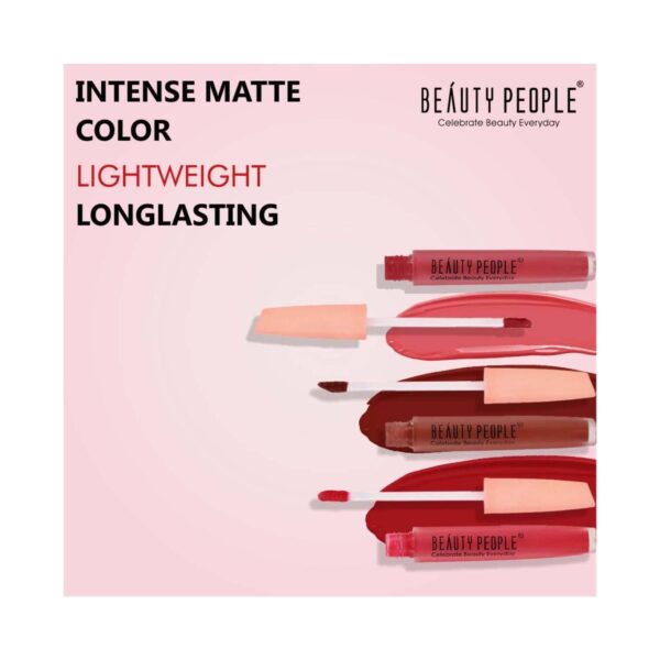 Beauty People Seduction Liquid Lipstick with Vitamin E & Rose Oil - 23 Sexy (4ml) - Beauty People