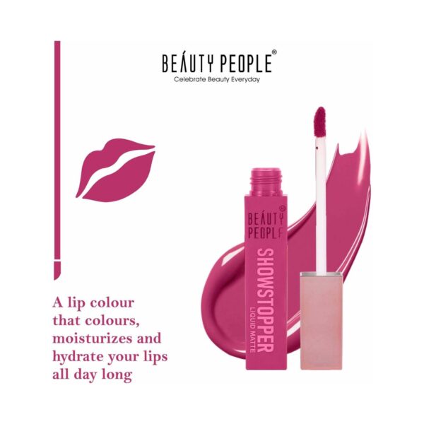 Beauty People Showstopper Liquid Lip Color with SPF 15 & Vitamin E - 09 Good Vibes (4ml) - Beauty People