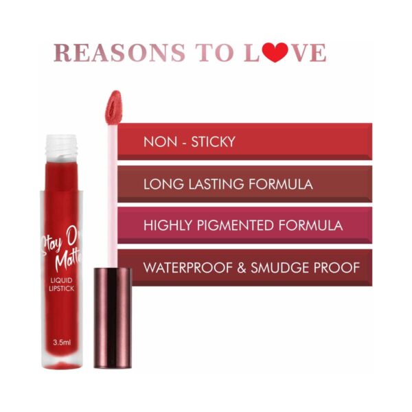 Beauty People Stay on Matte Liquid Lip Color with SPF 15 - 13 Savage (3.5ml) - Beauty People