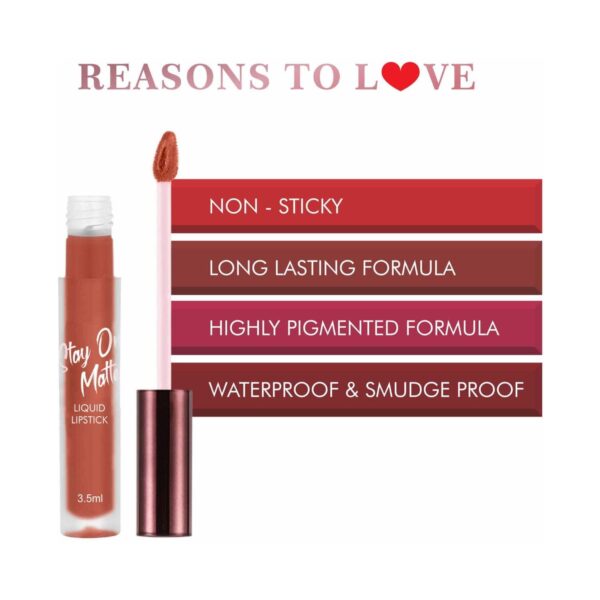 Beauty People Stay on Matte Liquid Lip Color with SPF 15 - 17 Slaying (3.5ml) - Beauty People