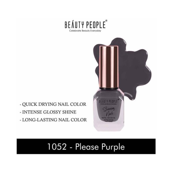 Beauty People Stunning Nail Polish - 1052 Please Purple (12ml) - Beauty People