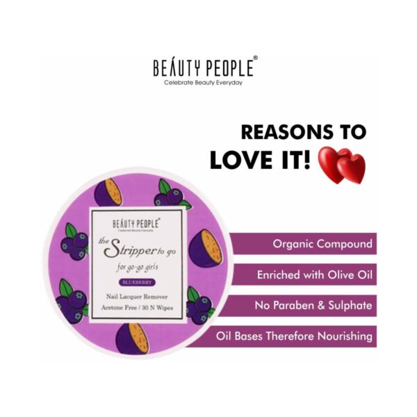 Beauty People The Stripper To The Go Nail Polish Remover Travel Pads - Blueberry (30Pcs) - Beauty People