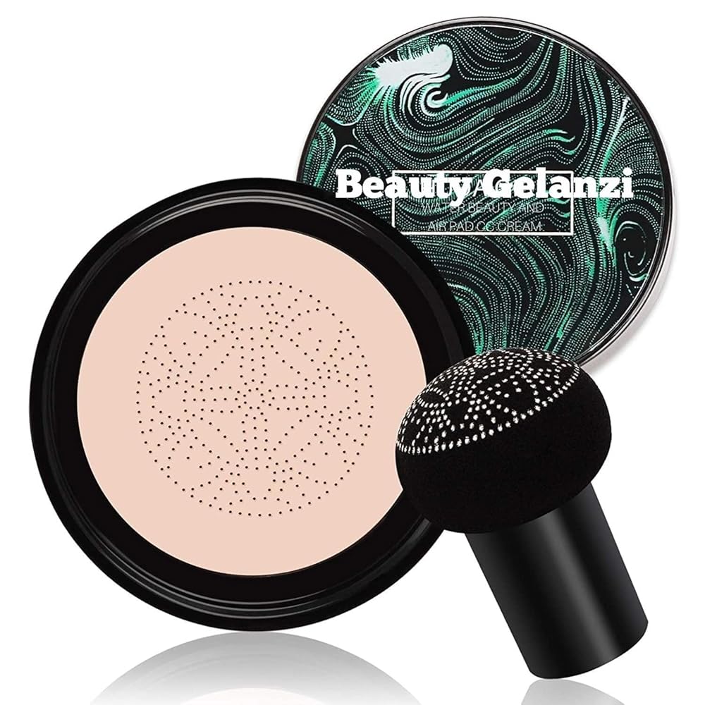 Beautygelanzi Sunisa CC And BB Cream Air Cushion Natural Foundation Korean Mushroom Head CC Cream Concealer Whitening Cosmetic Waterproof Brighten Face Base Tone Foundation (20...