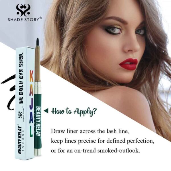 BEAUTYRELAY LONDON Shade Story Be Bold Eye Kohl Kajal 24hrs Long Stay, Smudgeproof, Fadeproof, (12 Shades) Infused With Almond Oil, Sandalwood Oil (Metallic Plum)