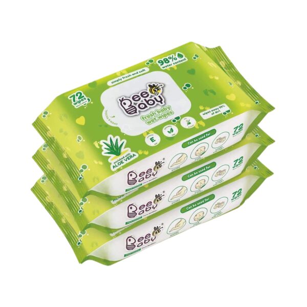 Beebaby Fresh Baby Wet Wipes - Pack of 3 - Beebaby
