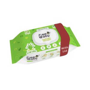 Beebaby Fresh Baby Wet Wipes with Plastic Lid (72 Wipes) - Beebaby
