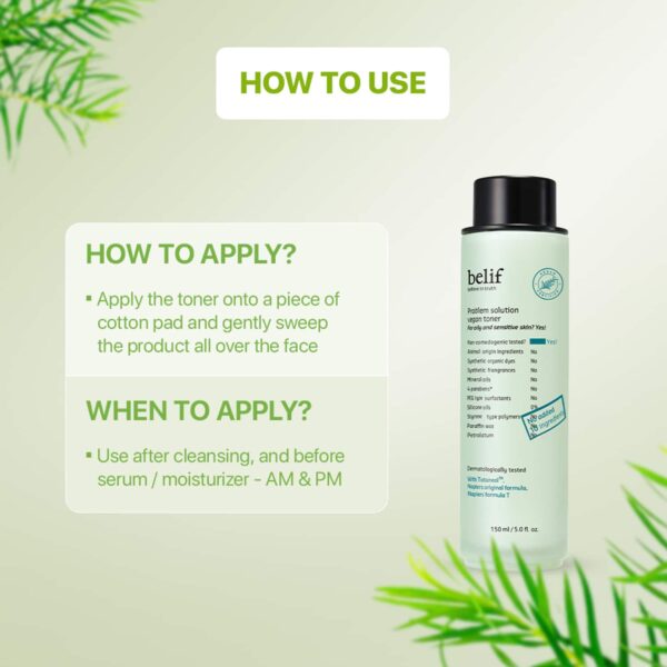 Belif Problem Solution Vegan Toner (150 ml) - Belif