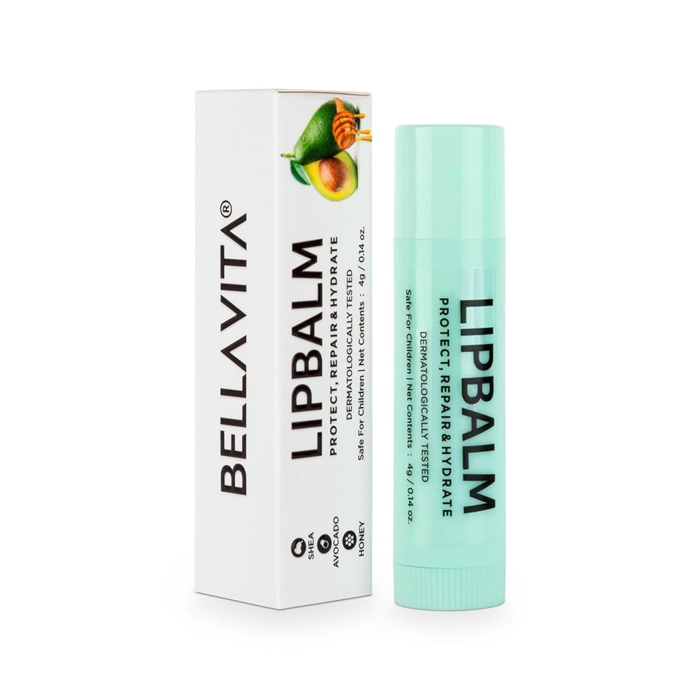 Bella Vita Organic Natural LipBalm for Dry Damaged & Chapped Lips Enriched with Shea Butter, Avocado 4 gm