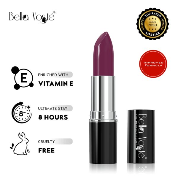 Bella Voste Sheer Creme Lust Lipstick Satin Pink (10) (4.2gm) - Bella Voste
