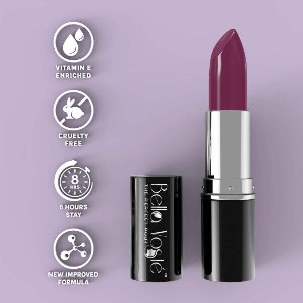 Bella Voste Sheer Creme Lust Lipstick Satin Pink (10) (4.2gm) - Bella Voste