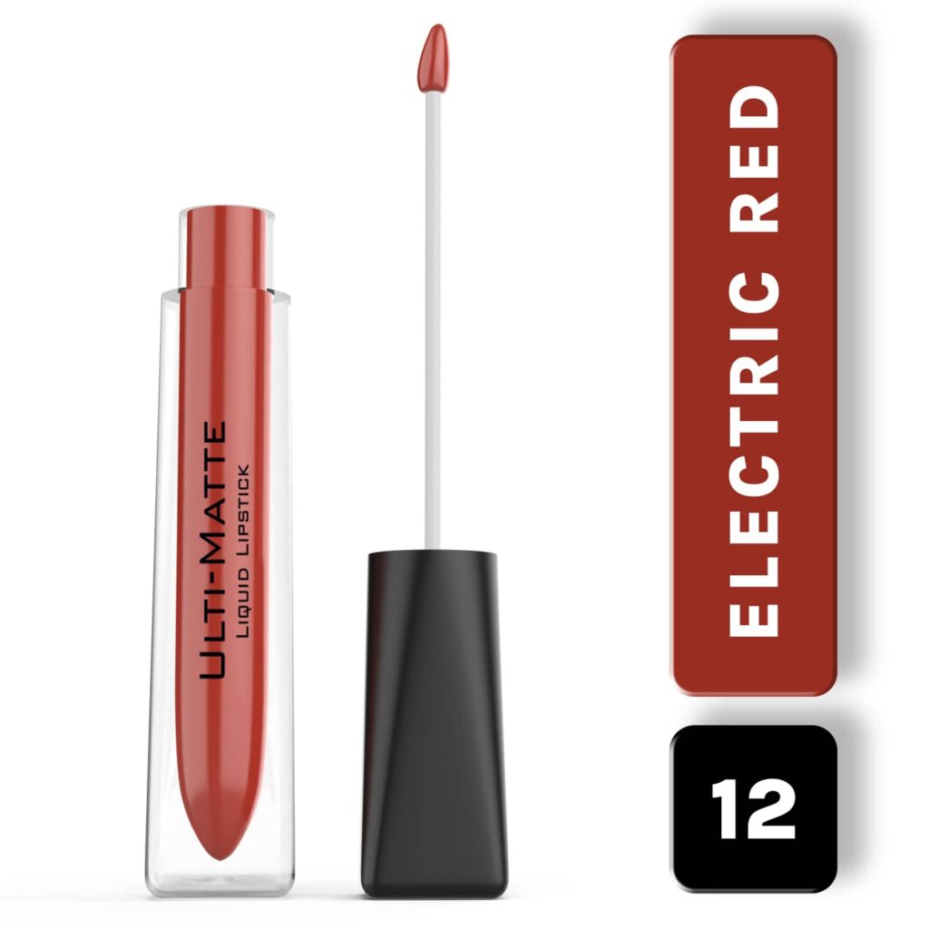 Bella Voste Ulti-Matte Liquid Lipstick Electric Red (12) (3.7ml) - Bella Voste