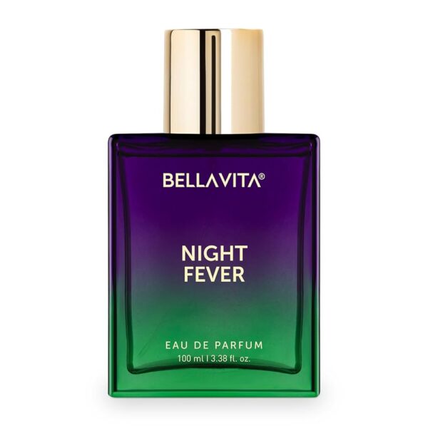BELLAVITA Night Fever | Long Lasting Eau De Parfum 100ml Perfume for Man and Woman | with Bergamot Mandarin, Peach, Musk & Vanilla | Fruity Premium Unisex Fragrance Scent