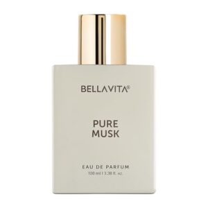 BELLAVITA Pure Musk | Long Lasting Eau De Parfum 100ml Perfume for Men and Women | with Lily of the Valley, Sandalwood and Tonka | Premium, Woody, Floral Fragrance