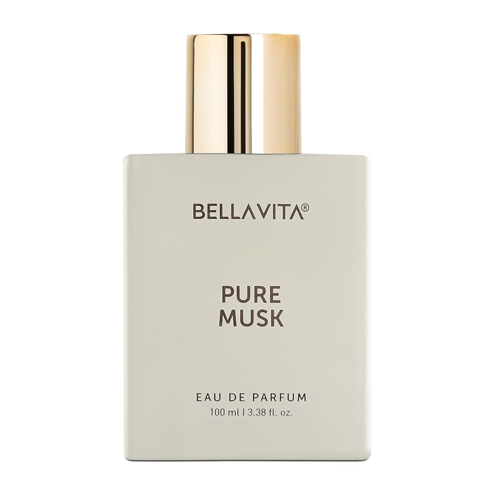 BELLAVITA Pure Musk | Long Lasting Eau De Parfum 100ml Perfume for Men and Women | with Lily of the Valley, Sandalwood and Tonka | Premium, Woody, Floral Fragrance
