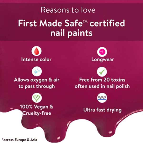 Belora Paris Breathable Made Safe Longstay Nail Polish - 14 Parisian Red (8ml) - Belora Paris