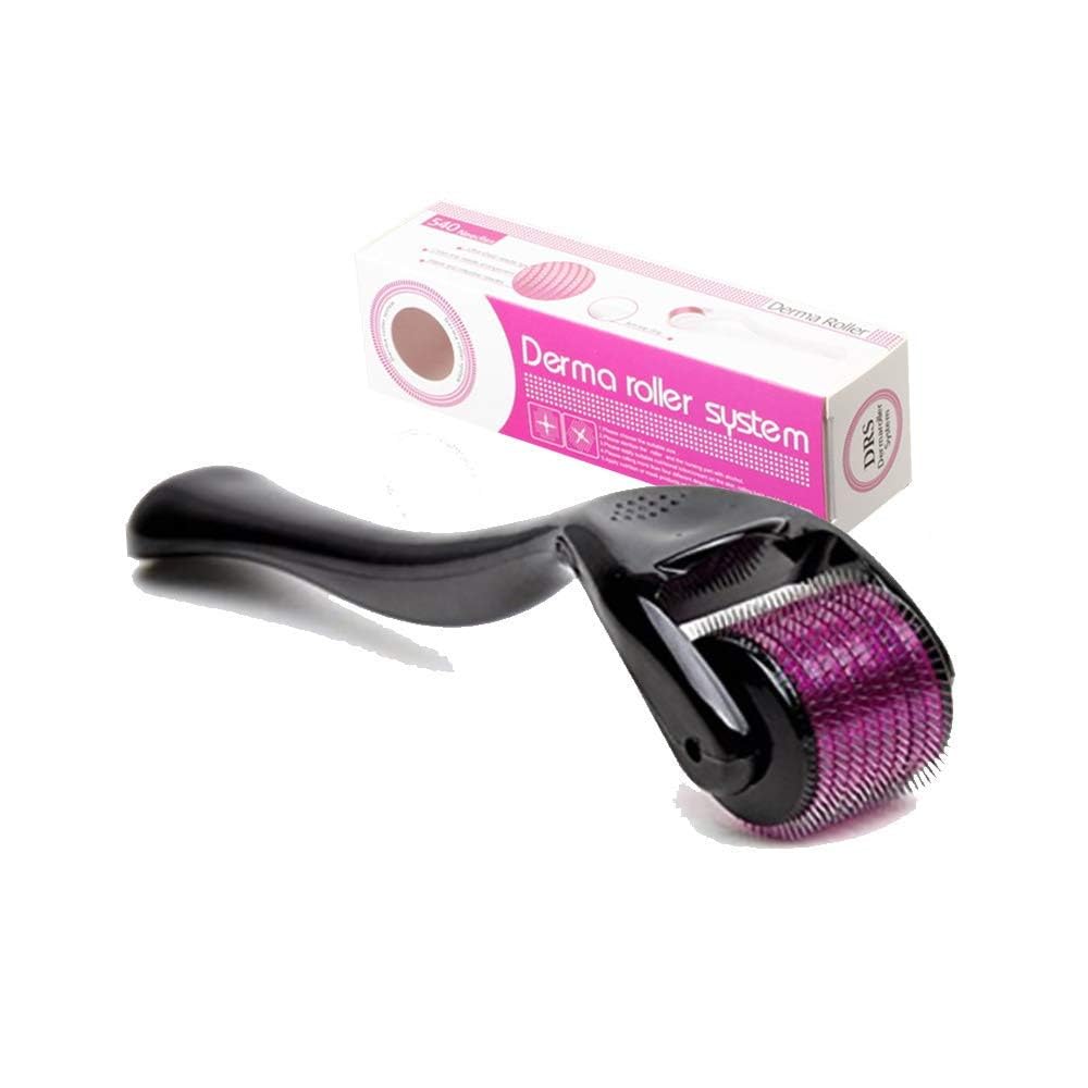 BHALU'S Derma Roller 0.5mm for Face Acne Scars, Hair Regrowth, Skin Ageing | 540 Titanium Micro Needles | Reduces Hair Fall, Stimulates Hair Follicles | Anti-Aging Scar Removal...