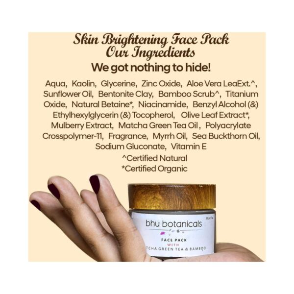 Bhu Botanicals Skin Brightening Face Pack (50g) - Bhu Botanicals