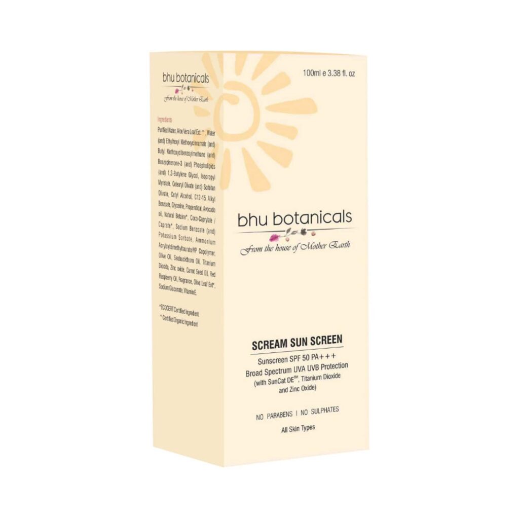 Bhu Botanicals Sunscreen Lotion SPF 50 PA+++ (100ml) - Bhu Botanicals