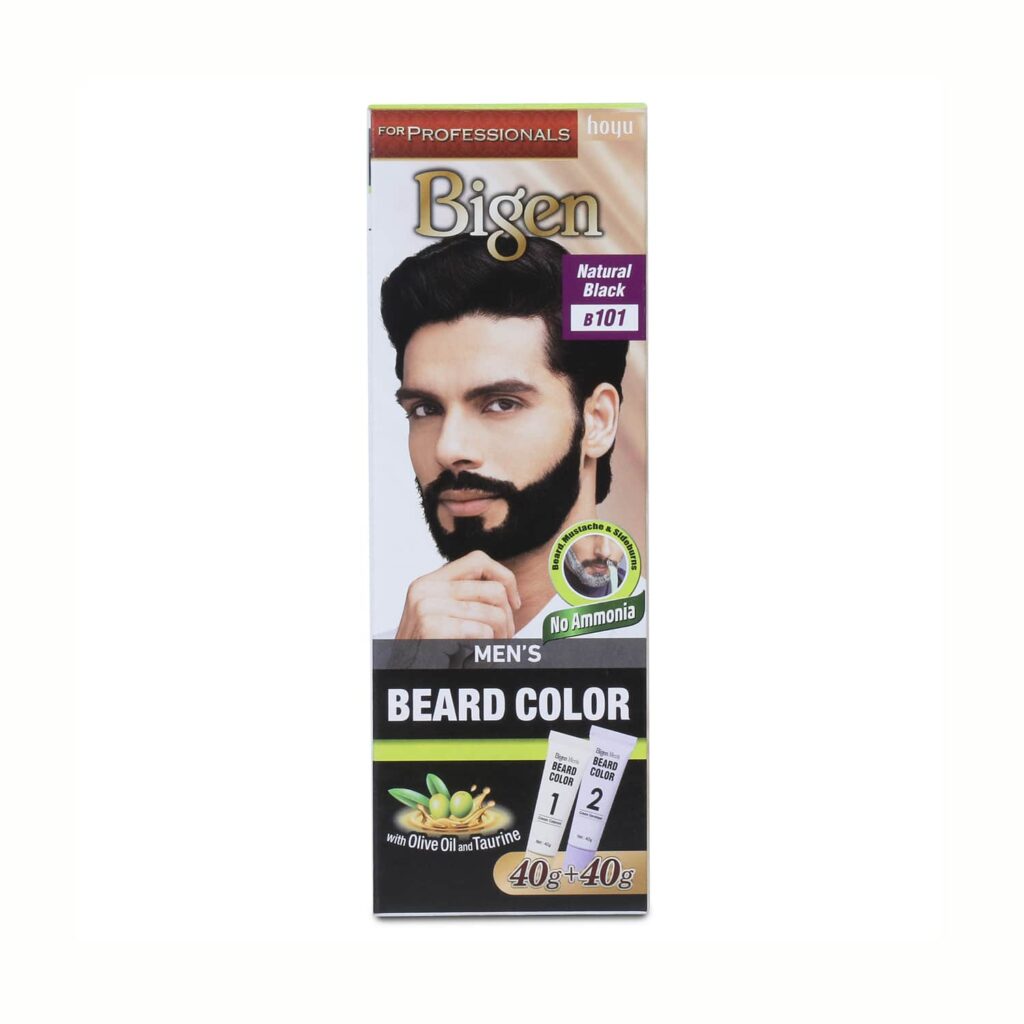 Bigen Men’s Beard Color - B101 Black (40g + 40g) - Bigen
