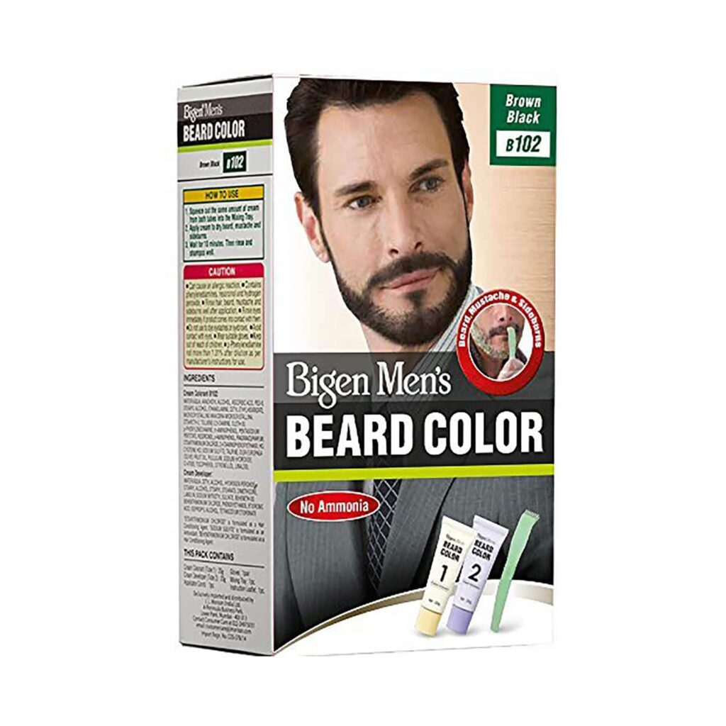 Bigen Men's Beard Color - B102 Brown Black (40g) - Bigen