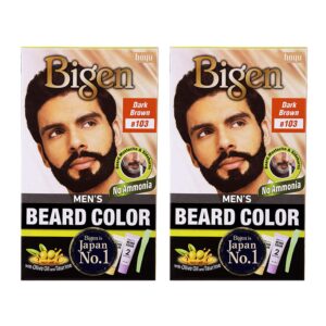 Bigen Men'S Beard Color B103 Dark Brown (40 g) & Men'S Beard Color B103 Dark Brown (40 g) Combo - Bigen