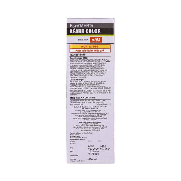 Bigen Men's Beard Color - B103 Dark Brown (40g) - Bigen