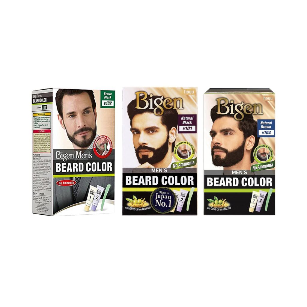 Bigen Men's Beard Color - B104 (40 g), Brown Black B102 (40 g) & Natural Black B101 (40g) Combo - Bigen