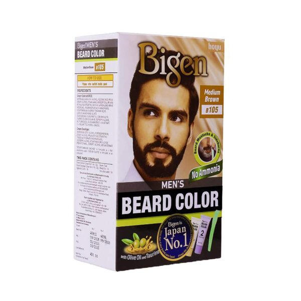 Bigen Men's Beard Color - B105 Medium Brown (40g) - Bigen