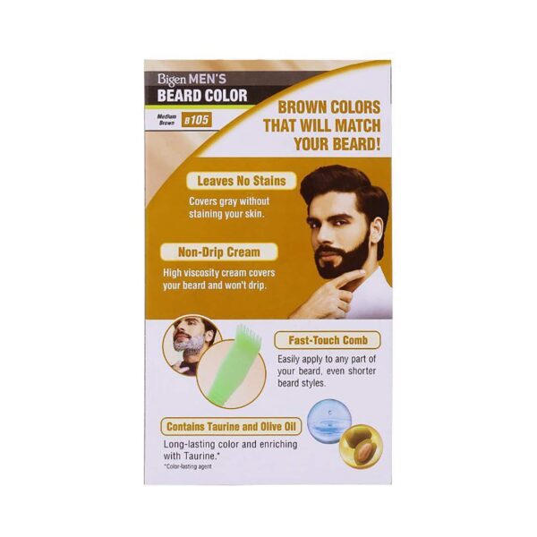 Bigen Men's Beard Color - B105 Medium Brown (40g) - Bigen