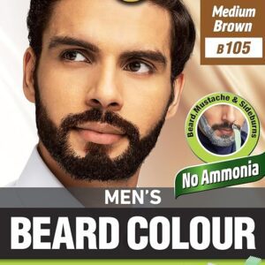 Bigen Men's Beard Color Medium Brown 20gm+20gm -105, 102 g