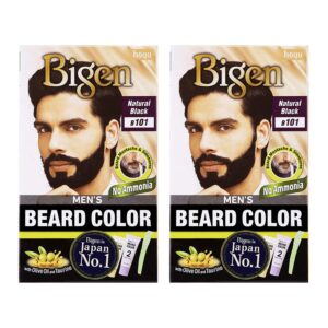 Bigen Men'S Beard Color No Ammonia Natural Black B101 (40 g) (Pack Of 2) Combo - Bigen