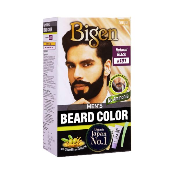 Bigen Men'S Beard Color No Ammonia Natural Black B101 (40 g) (Pack Of 2) Combo - Bigen