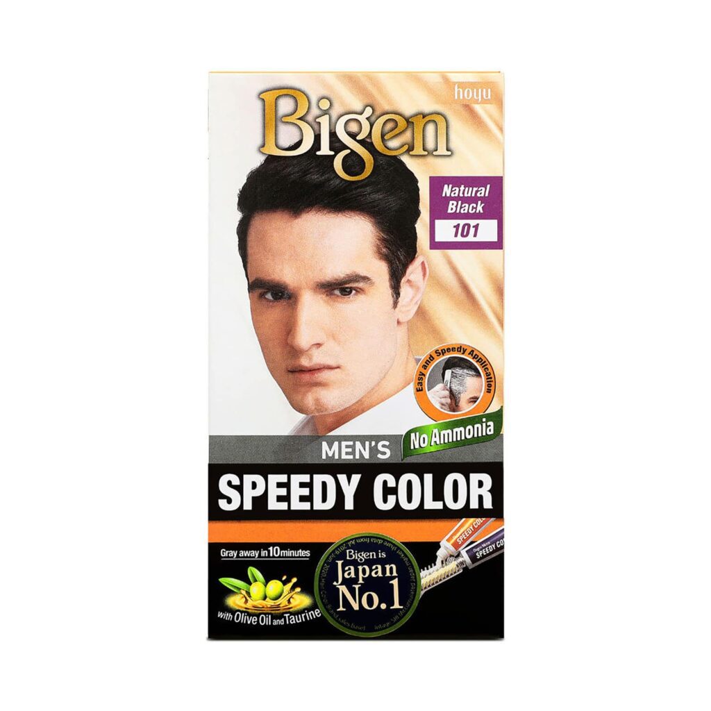 Bigen Men's Speedy Hair Color - 101 Natural Black (80g) - Bigen