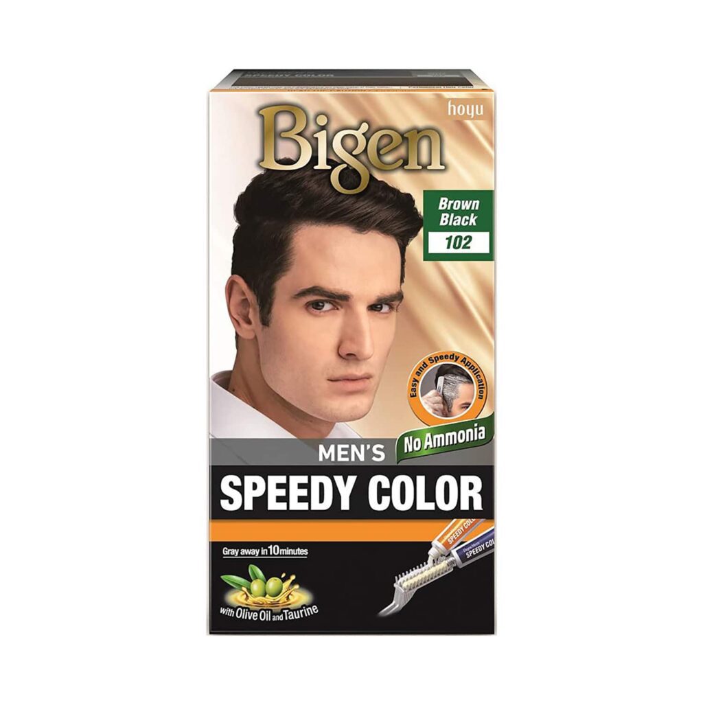 Bigen Men's Speedy Hair Color - 102 Brown Black (80g) - Bigen