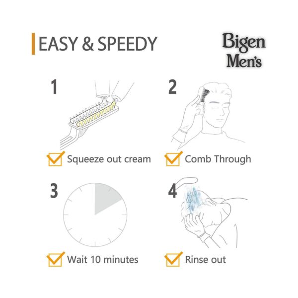 Bigen Men's Speedy Hair Color - 104 Natural Brown (80g) - Bigen