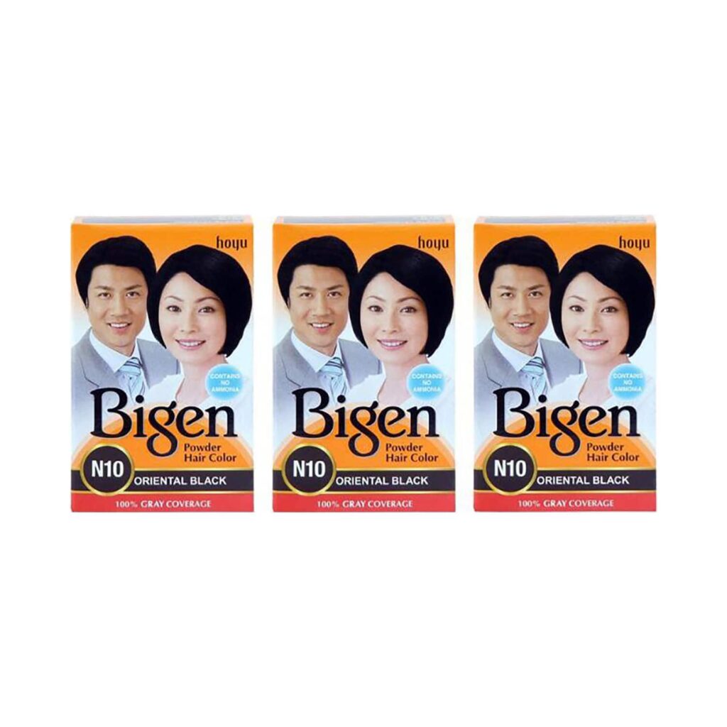 Bigen Powder Hair Color - N10 Oriental Black (3Pcs) - Bigen