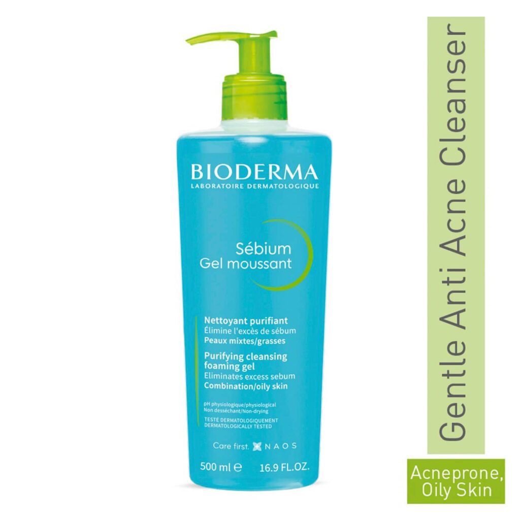Bioderma Sebium Face And Body Wash Moussant Purifying Cleansing Gel (500ml) - Bioderma
