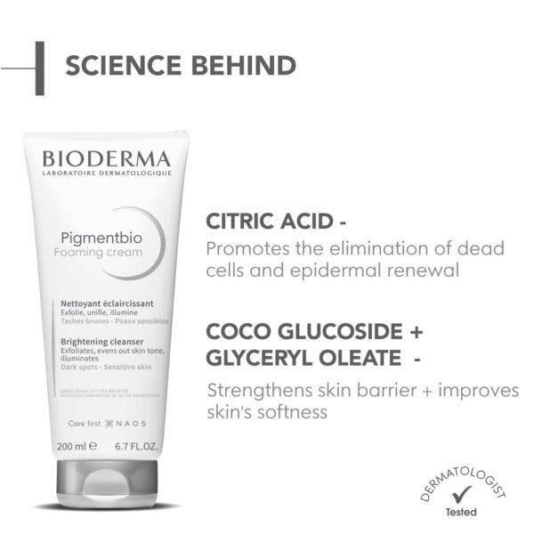 Bioderma SPF 100+ Sunscreen and Pigmentbio Foaming Cream - Brighten, protect,exfoliate Combo - Bioderma