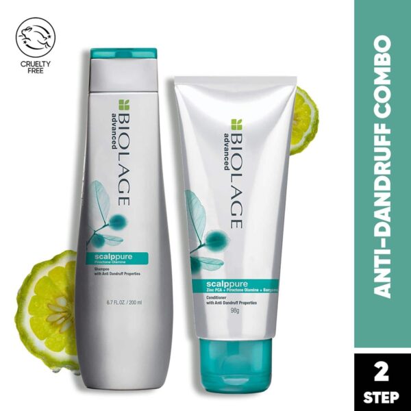 Biolage Scalppure Shampoo & Conditioner Combo, Removes Flakes from 1st Wash (200 ml + 98 g) - Biolage