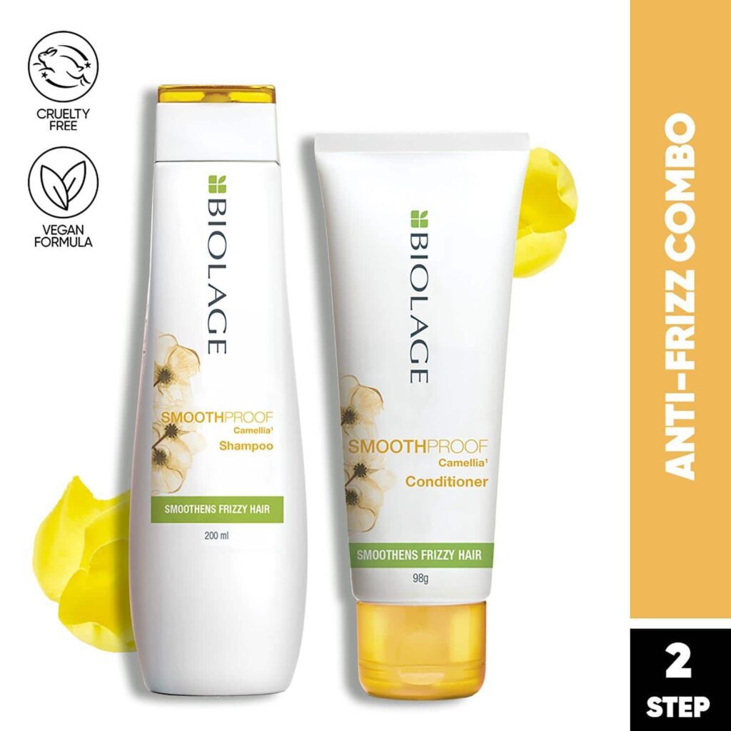 Biolage Smoothproof Vegan Shampoo and Conditioner Combo for Frizz-Free Hair (200 ml + 98 g) - Biolage