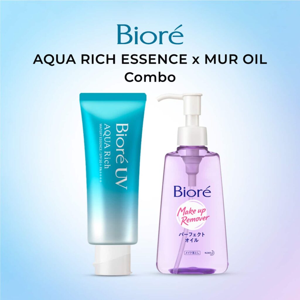 Biore Uv Aqua Rich Sunscreen Spf 50+ Pa++++ (70 g) and Makeup Remover Cleansing Oil (150 ml) Combo - Biore