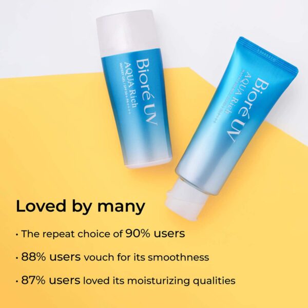 Biore UV Aqua Rich Watery Essence Sunscreen SPF 50+ Pa++++ Pack of 2 Combo ( 70 g each) - Biore