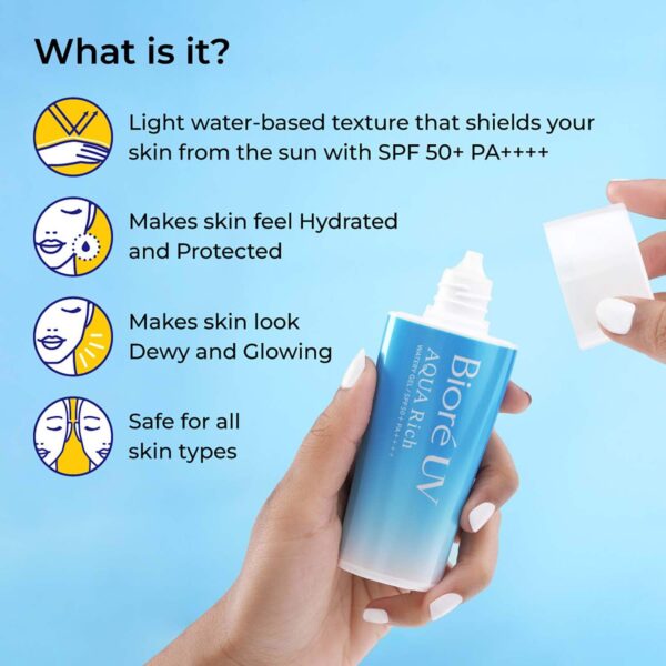 Biore Uv Aqua Rich Watery Gel Sunscreen With SPF 50+ PA++++ (70g) - Biore