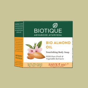 Biotique Bio Almond Oil Nourishing Body Soap - (3 Pcs) - Biotique